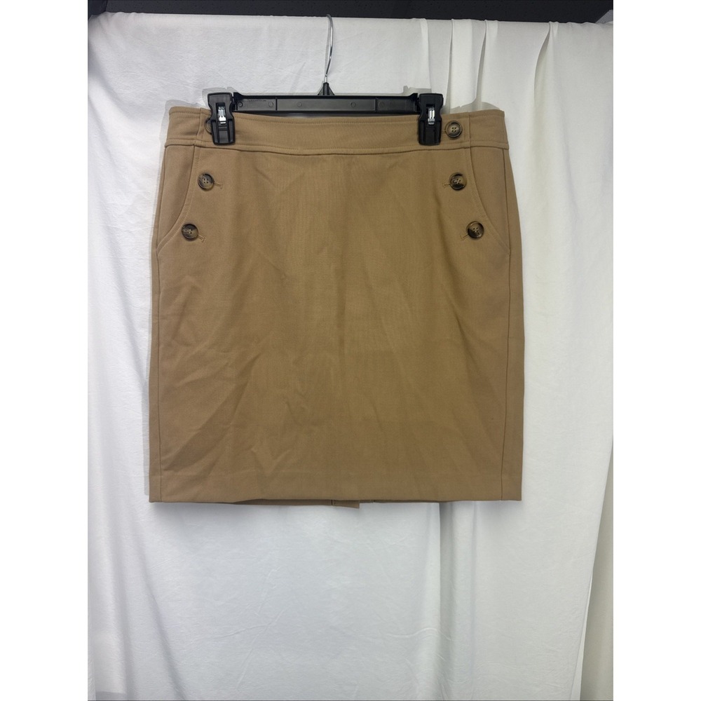 Ann Taylor LOFT Petites Button Embellished Pocket‎ Suit Skirt Size 14P Preppy